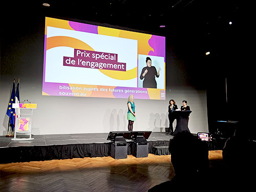 Cérémonie remise des prix engagement irene joliot curie